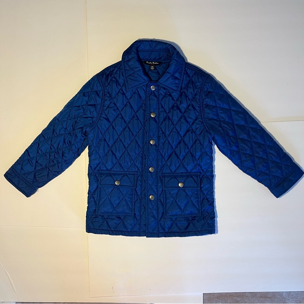 Brooks Brothers Kids Jacket Quilted Boys Royal Blue XS - 8 Years‎ EUC